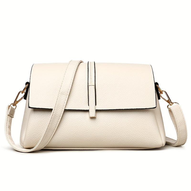 2024 Women's versatile genuine evening bag with high-end stylish shoulder crossbody design featuring three layers and large capacity square bag.