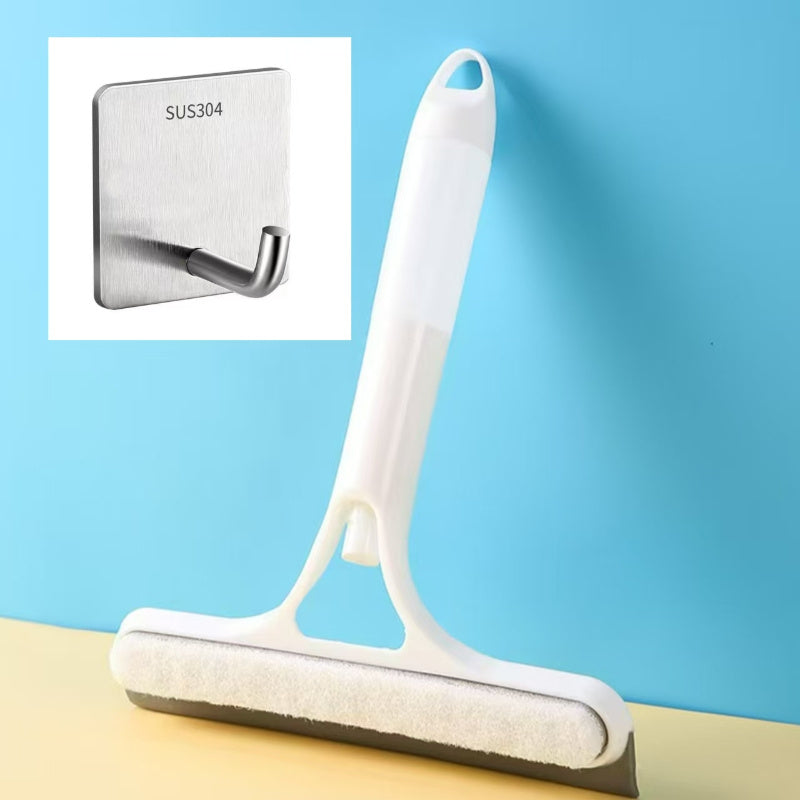 This set includes a 3-in-1 glass cleaning brush and a 304 stainless steel wall hook. It is ideal for hanging a bathroom squeegee and other small cleaning tools, making it a must-have for every household.