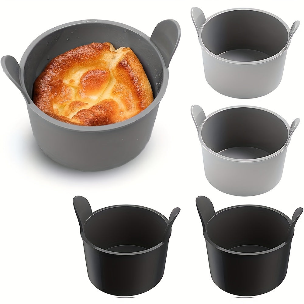 Non-Stick Silicone Egg Poaching Cups for Air Fryer - Easy Release, Space-Saving, Heat-Resistant Egg Pots for Deliciously Cooked Eggs