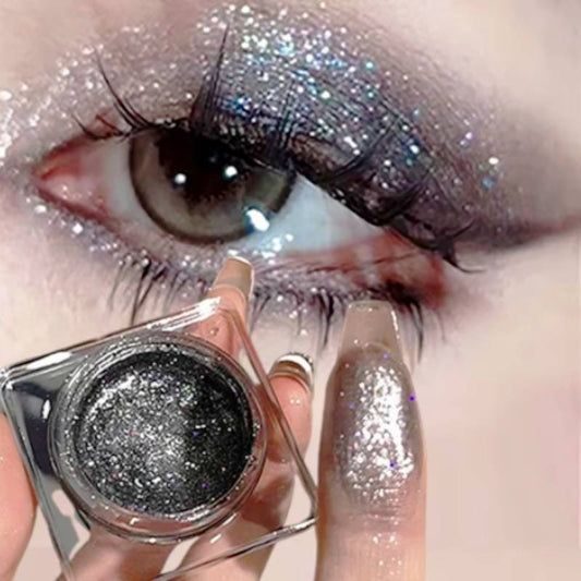 ZVEV Sparkling Gel Eyeshadow with shimmering glitter & metallic finishes in Black, Golden, and Silvery. Ideal for dazzling stage looks and makes a great gift for Valentine's, Autumn