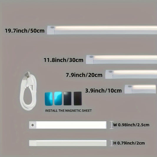 Cabinet light with wireless motion sensor LED strip for various rooms, battery powered.