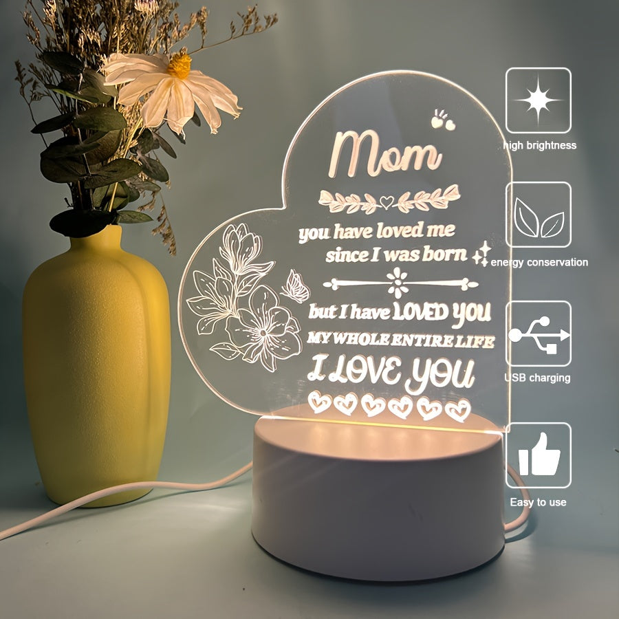 Celebrate special occasions with this Mother-themed night light, perfect for Mother's Day, Thanksgiving, birthdays, and more. Featuring a single soft and warm light, it adds a cozy touch to any bedroom decor. Eid Al-Adha Mubarak!