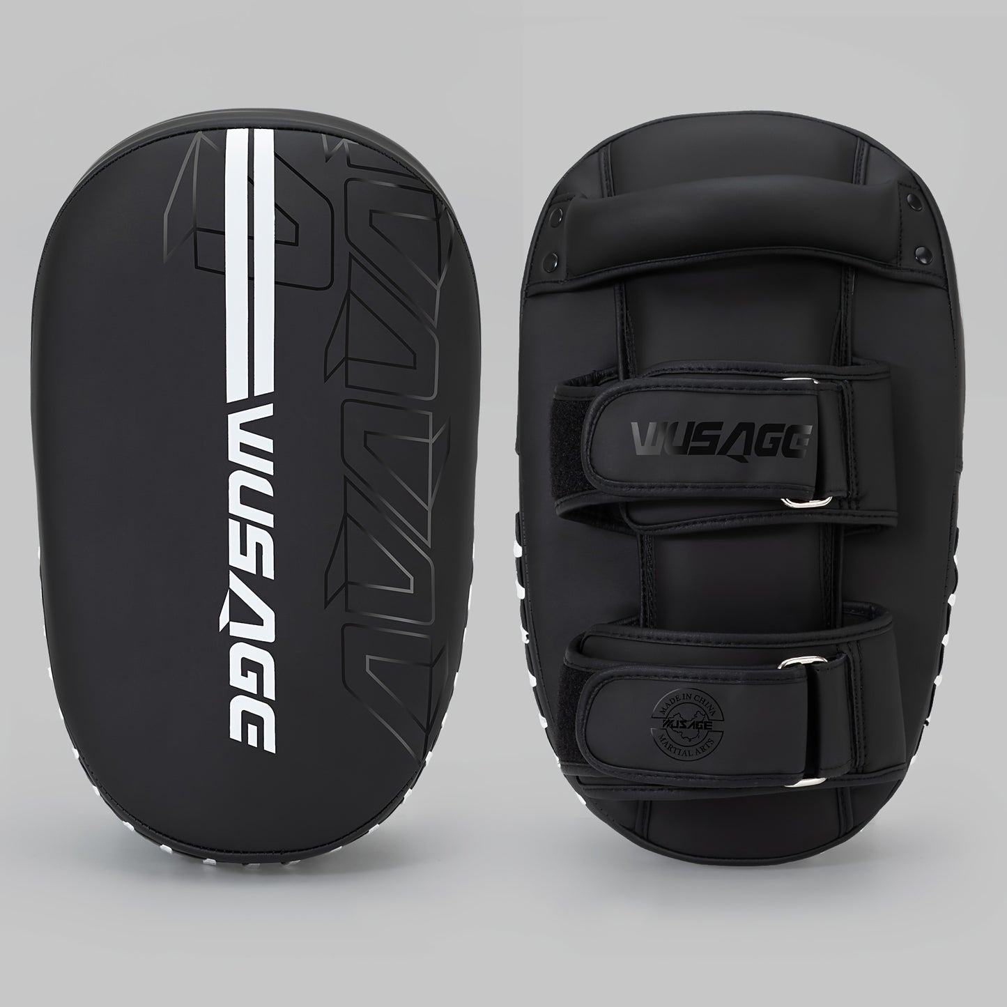 WUSAGE Curved Thai Boxing Pad with Solid Handle - Great for strikes and MMA training.