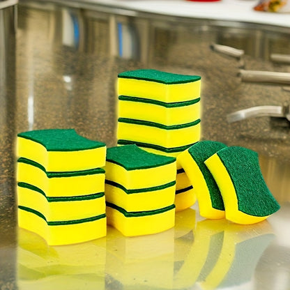 A must-have for a clean kitchen! Get your hands on our 12pcs/24pcs Multifunctional Double-Sided Sponges that are highly absorbent, durable, and scratch-resistant. Ideal for dishwashing and all your cleaning needs.