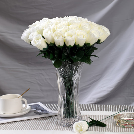 20 lifelike budding roses, 35.05cm high artificial flowers for various occasions.