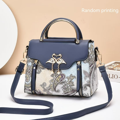 New high-end textured women's bag: stylish and practical printed handbag that can be worn as a trendy shoulder bag or crossbody for fashionable ladies.