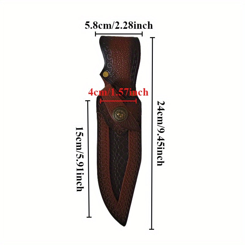 High-quality Leather Knife Sheath with Belt Loop - Tough Dual-Layer Cowhide Protector for Outdoor Camping & Kitchen Knives, Expertly Crafted Waist Hanging Cover for Home and Restaurant Purposes