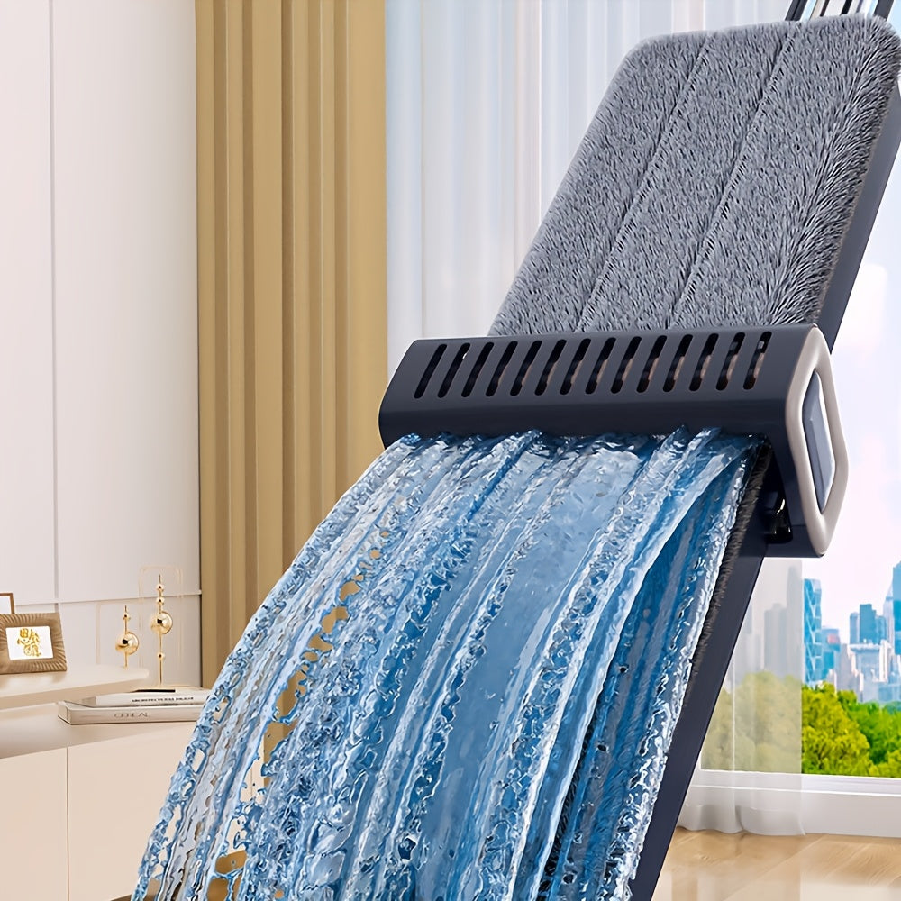 Introducing the Joybos Microfiber Flat Mop and Handle Set with 4 Washable Pads, 1 Holder, and Durable Plastic Construction. This manual operation mop features an extendable handle reaching up to 151.89cm, making it perfect for cleaning living rooms