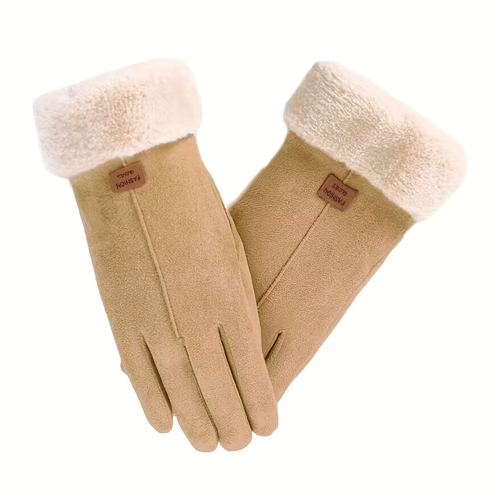 Stay warm this winter with our cozy velvet-lined gloves. Perfect for outdoor activities and casual sports, these split-finger gloves feature a plush cuff and stretchy design for added comfort.