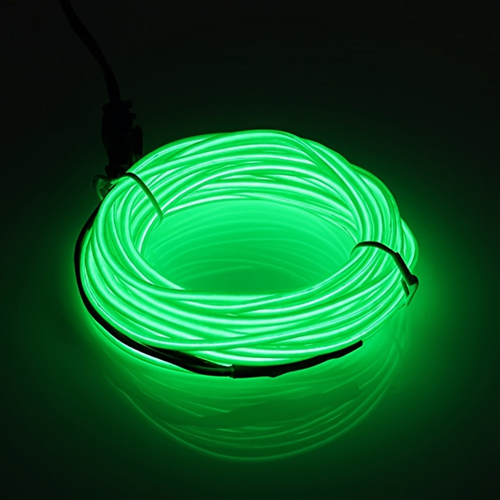 Bright Neon Light Strip for DIY decorating, festivals, Halloween, Christmas, and parties with 360° illumination.