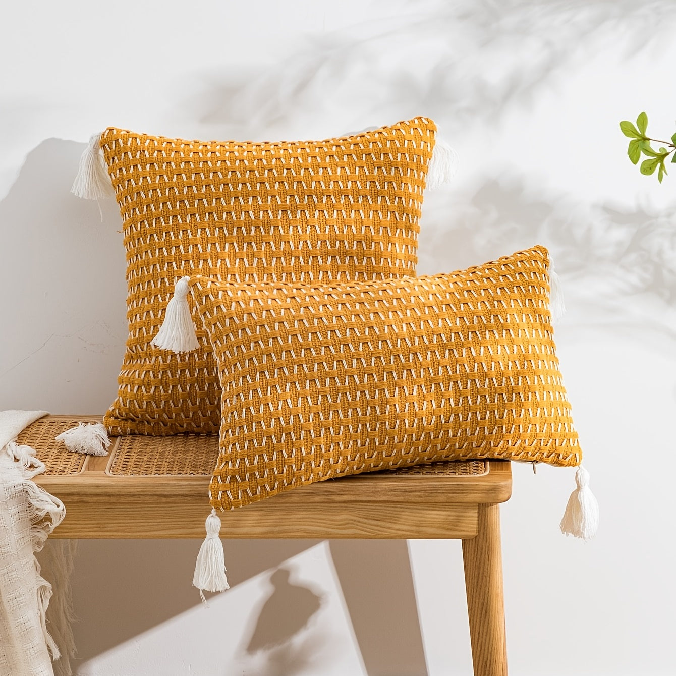 Modern minimalist jacquard knitting pillow cover - soft and stylish for living room, bedroom, office chair.