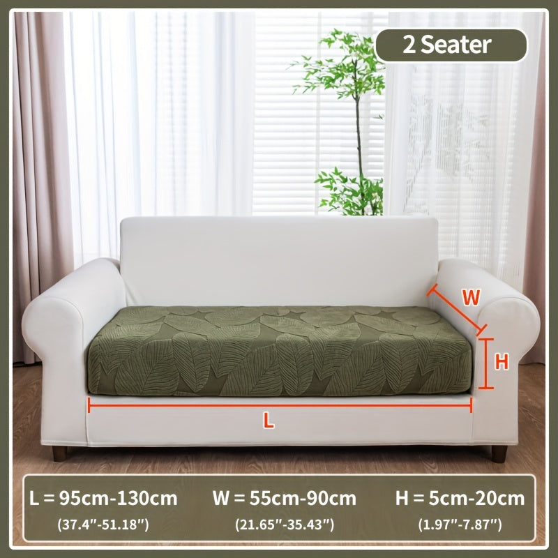 Waterproof elastic sofa cover suitable for all seasons, featuring a modern non-slip design for living room or office decor.