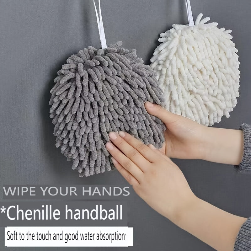 Soft, quick-drying chenille fingertip towels for kitchen and bathroom use, with high absorbency.