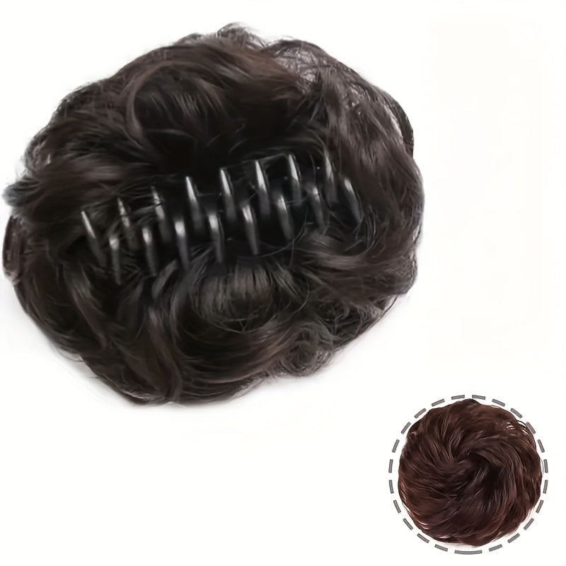 Women's Voluminous Scrunchie Wig - Elegant, Natural-Looking Hair Bun Extension, Stylish for All Ethnicities, Wig Accessories