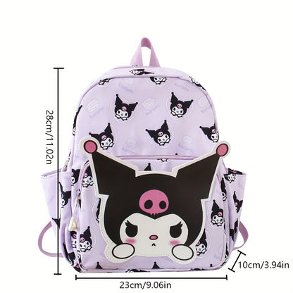 Sanrio backpacks for kids featuring cute cartoon designs, lightweight & durable canvas material, available in multiple colors & patterns, with large capacity and zippered closure.