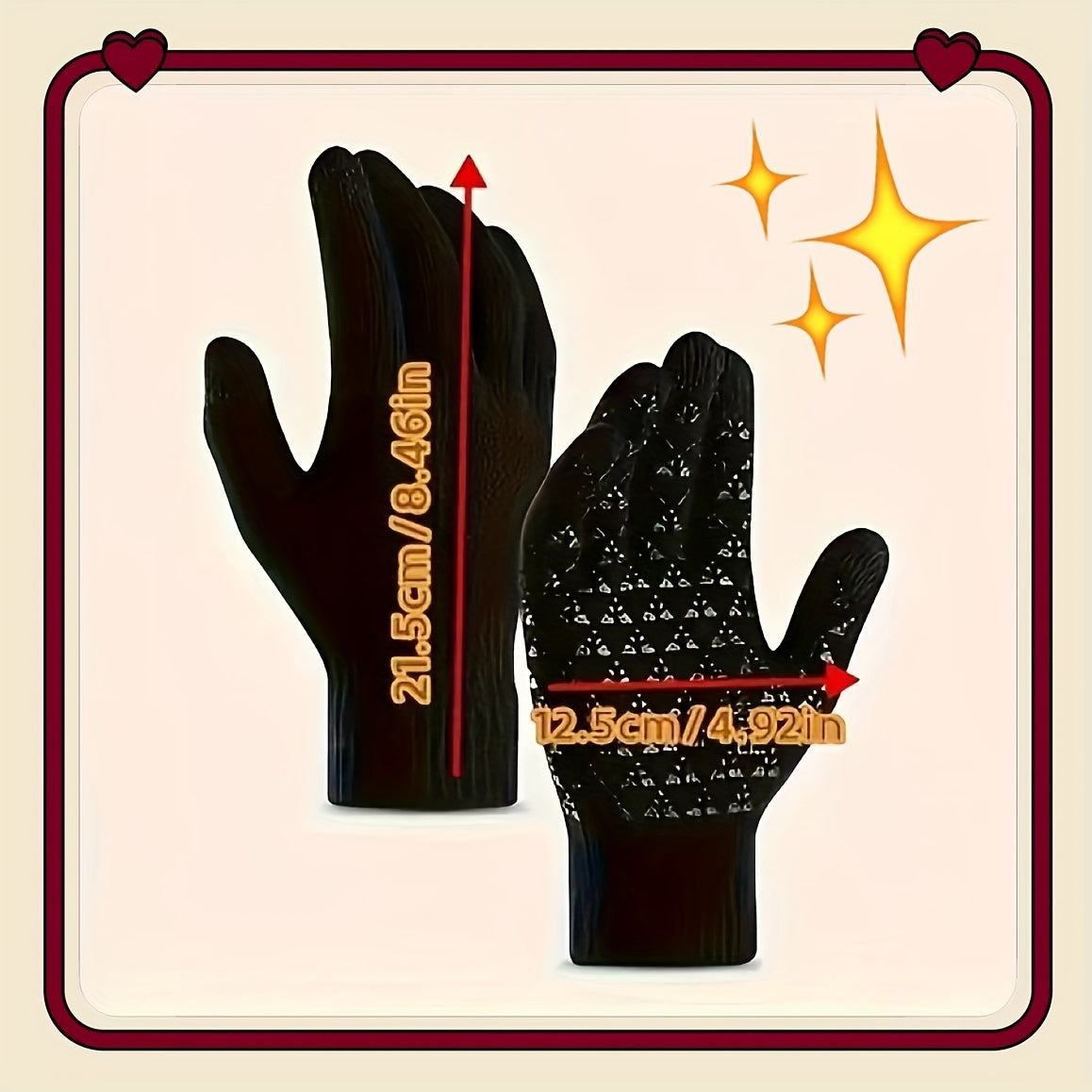 Winter gloves that are compatible with touchscreen devices, providing warmth, windproof protection, and anti-slip grip with plush lining for skiing and outdoor sports during the winter and autumn seasons.