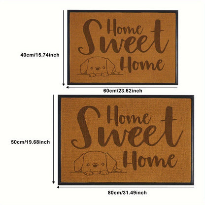 Welcome guests with the Home Sweet Home Doormat featuring a charming paisley pattern. This lightweight, machine-made doormat has a low pile and is made of polyester fiber with PVC backing. Hand wash only, this rectangle absorbent oil-proof and