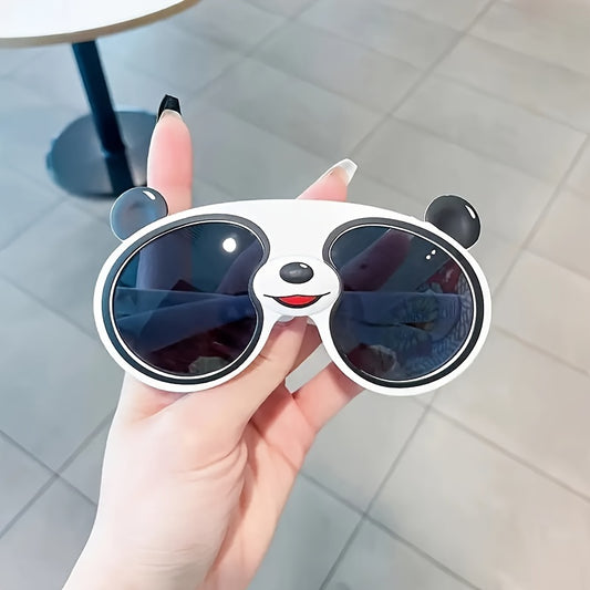 Outdoor Cartoon Panda Glasses for Kids, with Optional Glasses Case, a Cute and Fashionable Gift for Children.