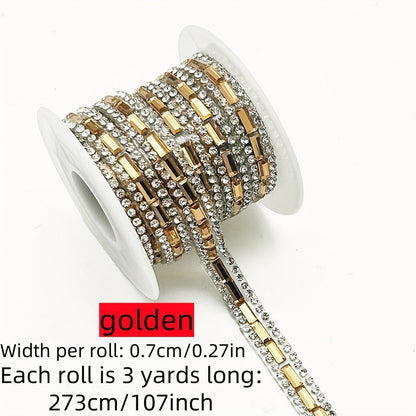 Decorate in style with this versatile Self-Adhesive Rhinestone Trim Strip! Measuring 0.7cm wide, this crystal ribbon applique is perfect for adding a touch of glamour to your DIY fashion projects, shoes, car decor, and festive embellishments.