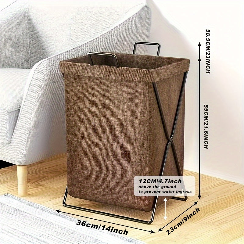 Spacious and versatile storage basket for dirty clothes that is foldable and moisture-proof, suitable for use in bedrooms, bathrooms, balconies, dormitories, and shelves.