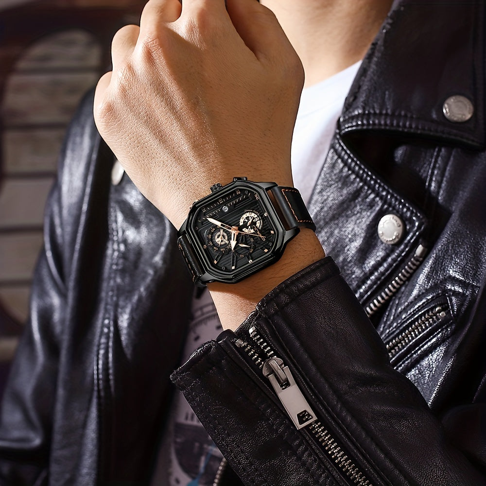 Ideal choice for gifts, the CRRJU Fashion Men's Chronograph Watch would make a stylish addition to any wardrobe.