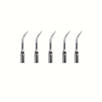 Set of 5 stainless steel dental cleaning tools for gum health and teeth cleaning. Includes non-electric interdental brushes and pick, battery-free.