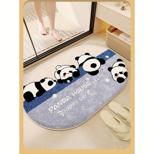 Get into the holiday spirit with our Festive Cartoon Panda Bathroom Mat! This soft, absorbent, and hand washable mat is the perfect addition to your home decor.