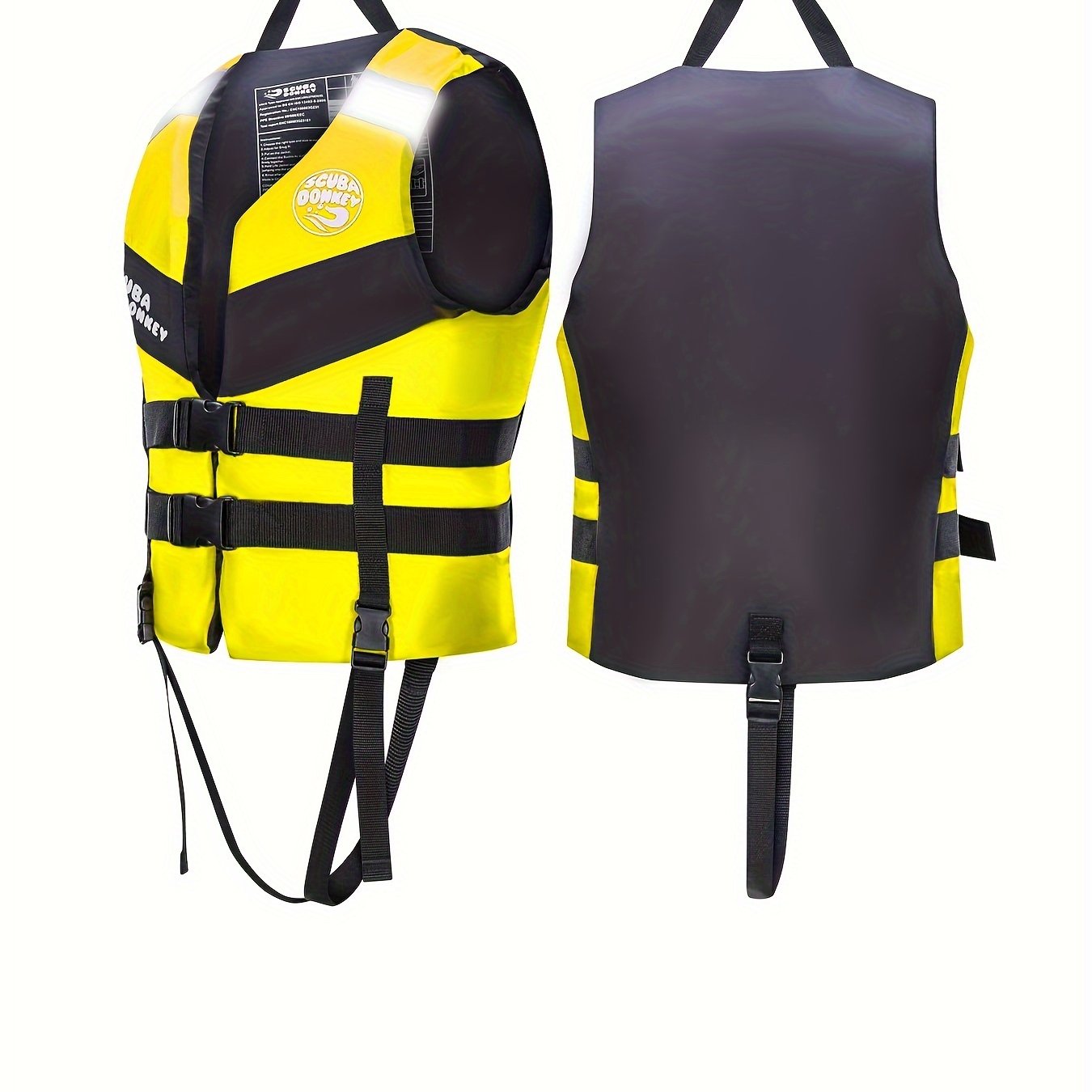 HISEA Polyester Sports V-neck Vest for Water sports with adjustable safety life jacket. Perfect for outdoor activities like kayaking, boating, swimming, and rafting.