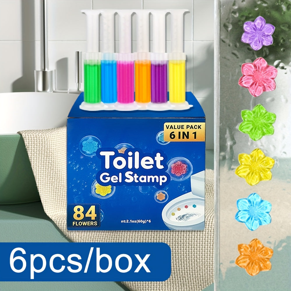 Toilet Gel Stamp Set with 6 sticks, Floral scent.