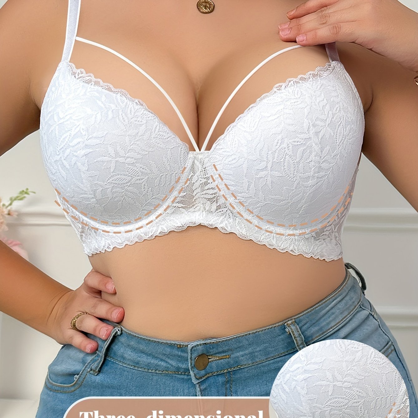 Stylish bra with steel ring for large size women, prevents sagging