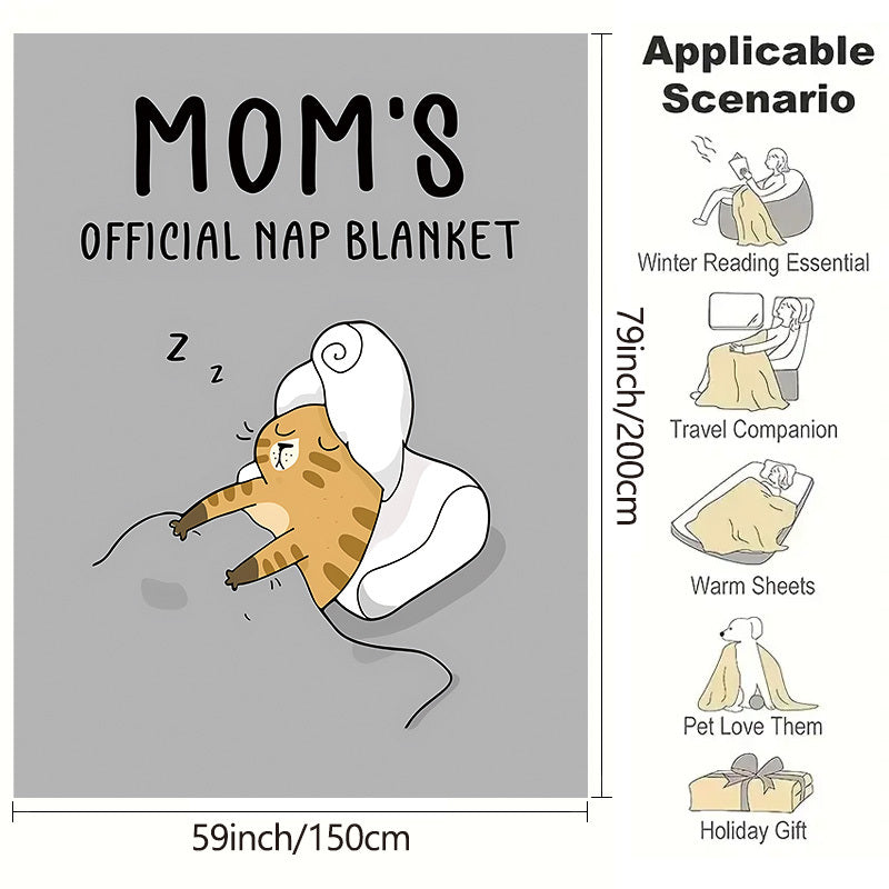 Animal Elements 1pc Gift Blanket for Mom, Perfect Gift for Mom from Daughter or Son. Ideal for Birthday, Mother's Day, Christmas, and Valentine's Day. Printed Flannel Blanket for ultimate comfort on Bed, Sofa, Office, or during Camping trips.