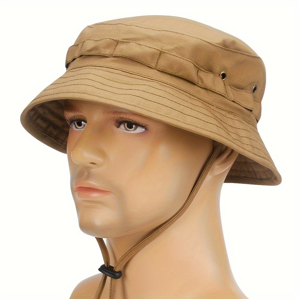 Space Souls Summer Bucket Hat with breathable mesh and sun protection, ideal for hiking and beach outings.