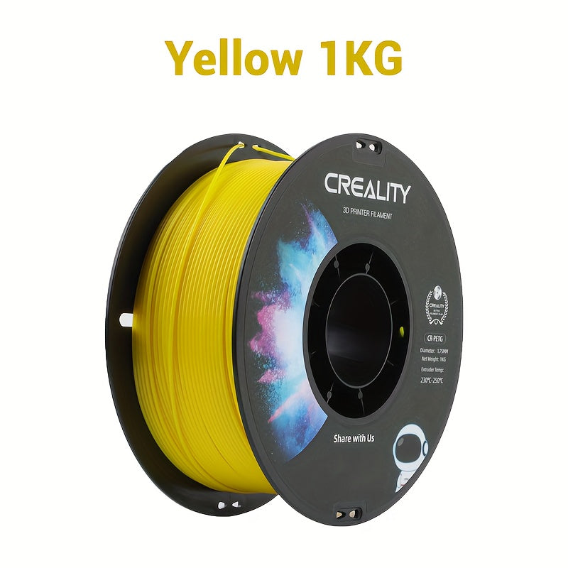 Creality PETG 3D Printer Filament 1.75mm 1KG, High Precision, Strong Toughness, Odorless, Better Fluidity, Moisture-proof, Ender Filament 1pc.