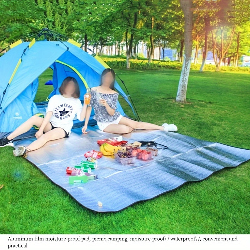 Portable Ultra-Light Aluminum Foil Mat - Waterproof and Moistureproof, Ideal for Outdoor Camping and Picnics