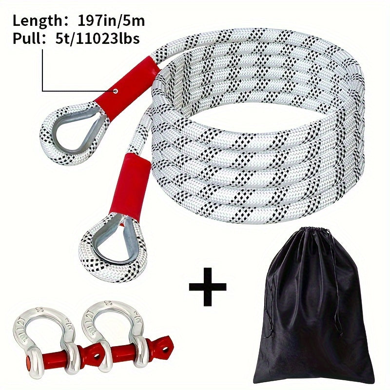 Off-road and SUV Special Traction Rope, 18143.69KG/18T, Car Rescue Hook.