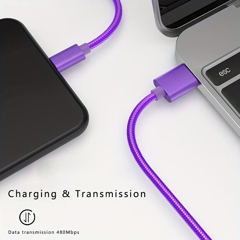 Fast-charging USB C cable for Samsung, Redmi, and OnePlus, ideal for travel and office use.