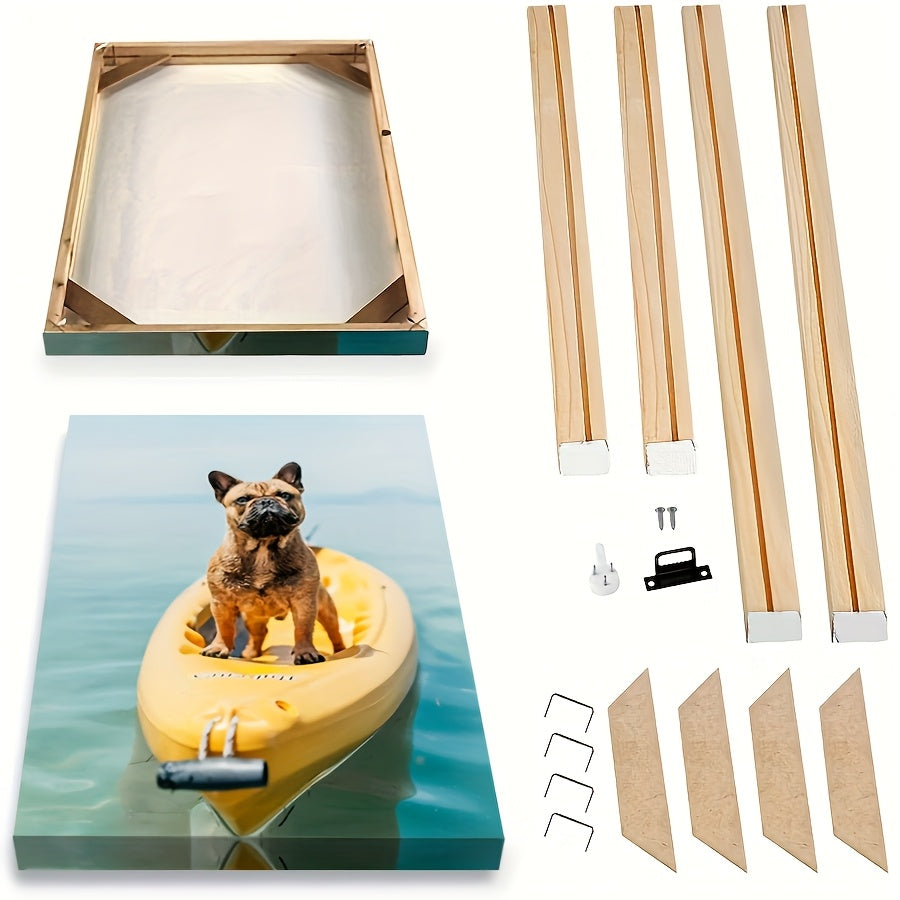 DIY Wood Canvas Stretcher Frame Kit for Gallery Wrap Oil Paintings - Ideal for Wall Art Decor