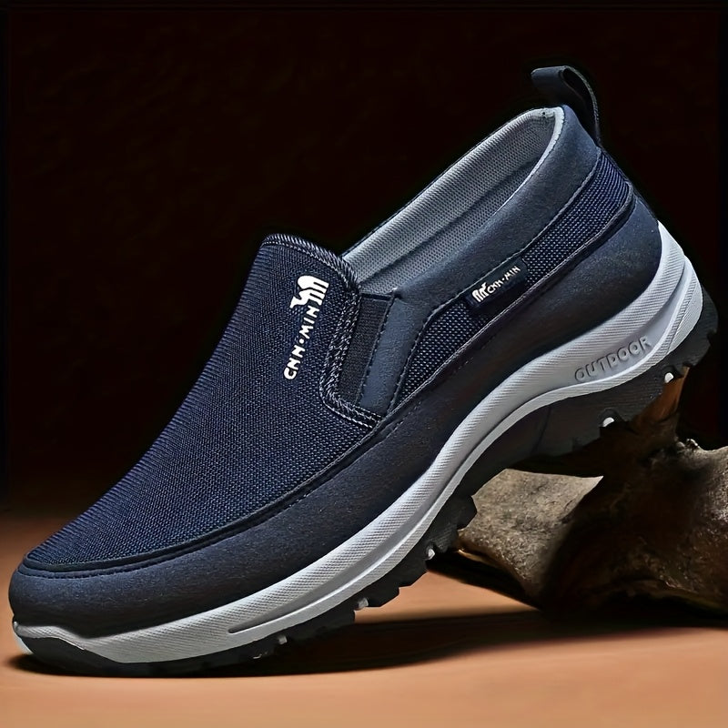 Men's slip-on walking shoes - comfortable, durable, and breathable for outdoor activities and daily use