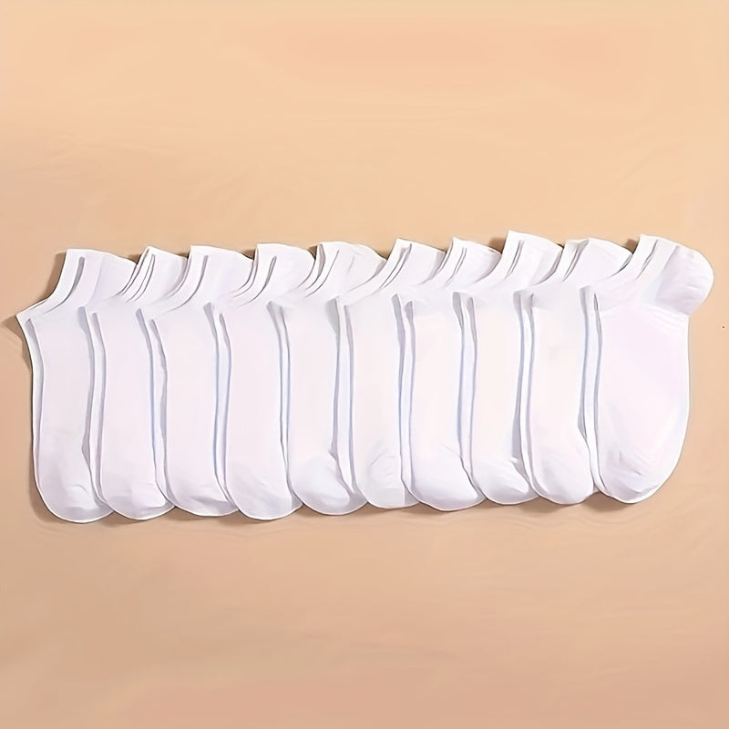 10/20/40 Pairs of comfortable and breathable crew ankle socks for women.