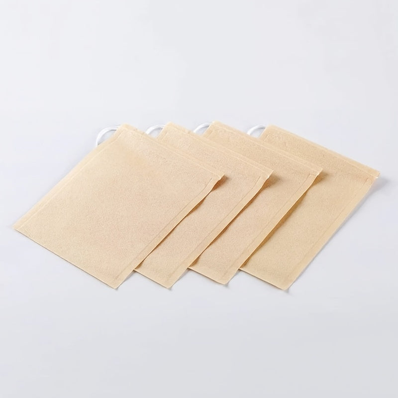 Pack of 100 Natural Biodegradable Drawstring Filter Paper Bags for Coffee, Tea, and Food - Convenient and Eco-Friendly - Disposable Tea Brewer and Empty Tea Bag infused with Pine Leaf Powder and Herbs - Ideal for Brewing and Serving