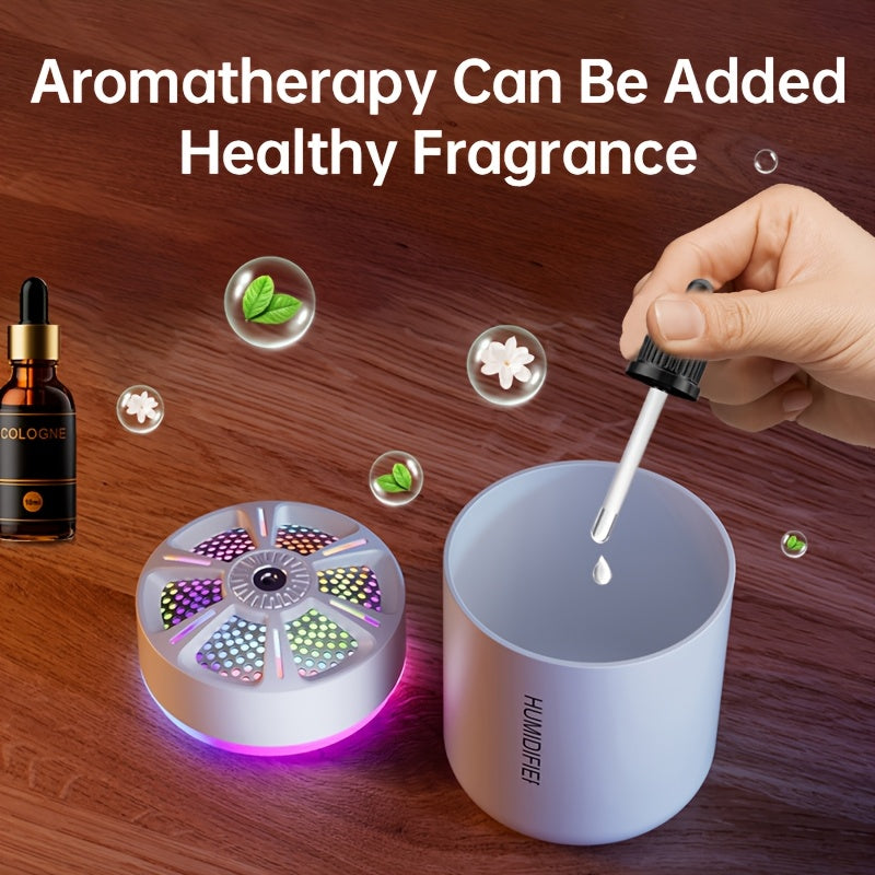 USB powered Nano Mist Humidifier for Car, Office, Bedroom - 180ml Capacity, Fragrance-Free - Safe for All Skin Types.