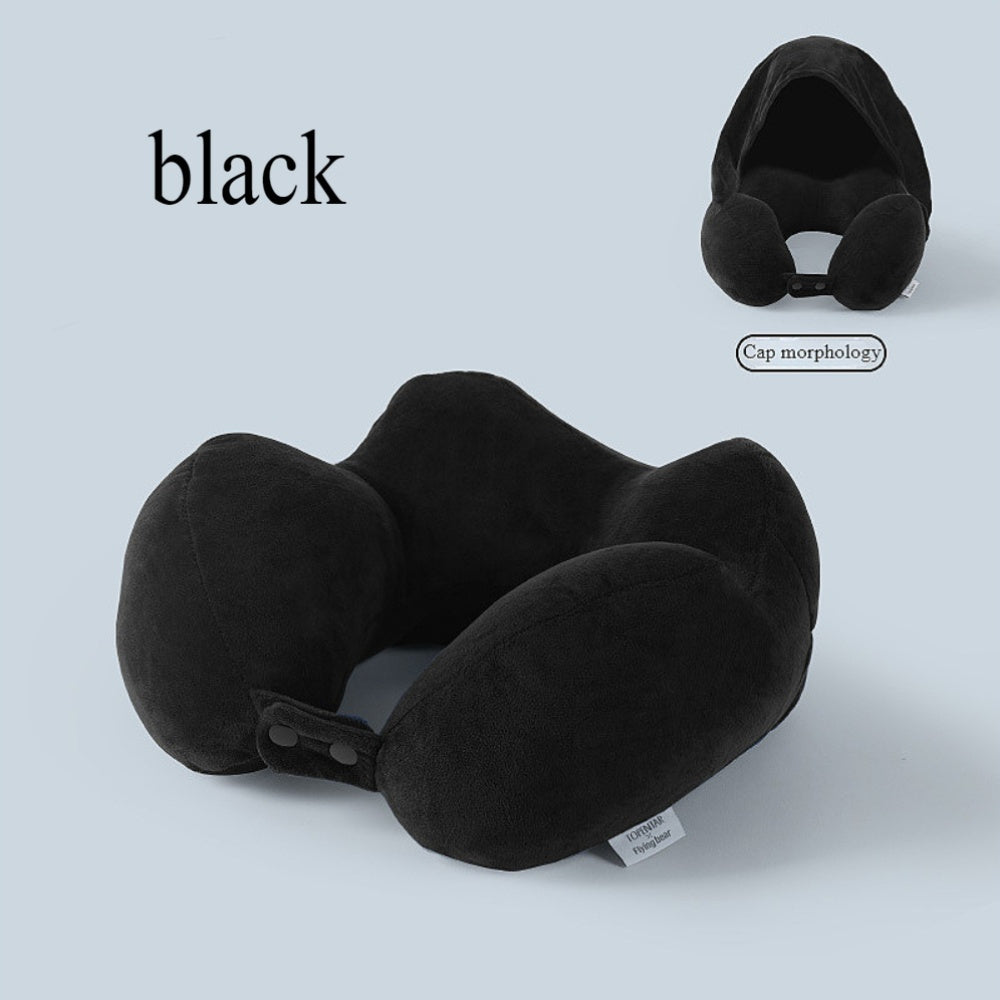 The 1pc Ergonomic U-Shaped Neck Support Pillow with Built-In Cap offers medium firmness and portability. Filled with PP material, it is great for use in the office, car, train, camping, and is ideal for flying and road trips. Suitable for ages 14 and up.