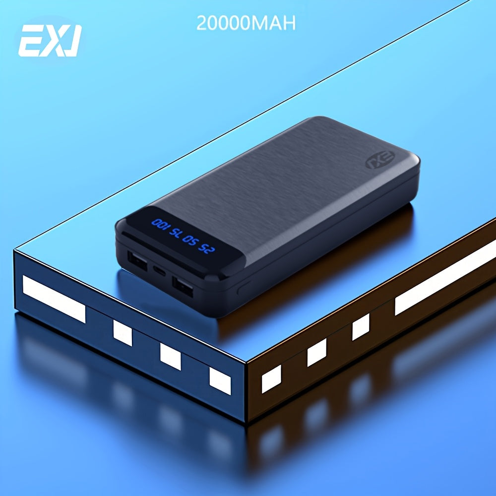 EXJ Power Bank с емкостью 20000Mah/10000Mah, быстрой зарядкой, цифровым дисплеем и совместимостью с моделями iPhone 13-16, iPad, Google, Samsung, Apple, LG и Huawei.