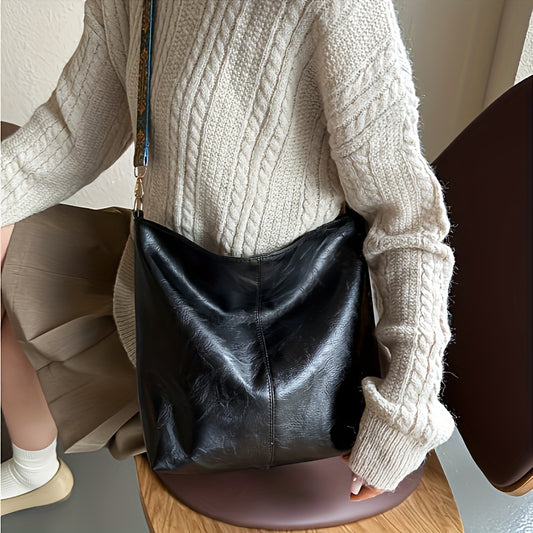 Youthful, multi-functional crossbody tote bag with large capacity for shopping and commuting.