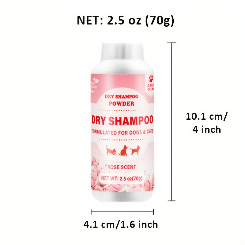 Non-Electric PET Dry Shampoo Powder in PE Bottle for Cats