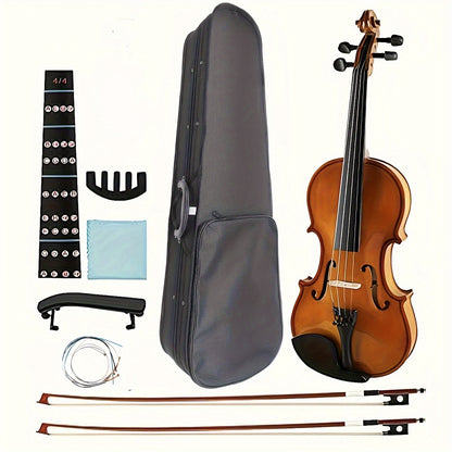 Yellow Premium 4/4 Violin for Beginners, Ideal for Adults and Youngsters learning to play.