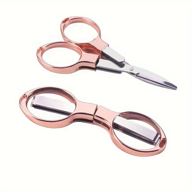 Stainless Steel Folding Scissors: Compact, Versatile, and Portable for Travel and Daily Use.