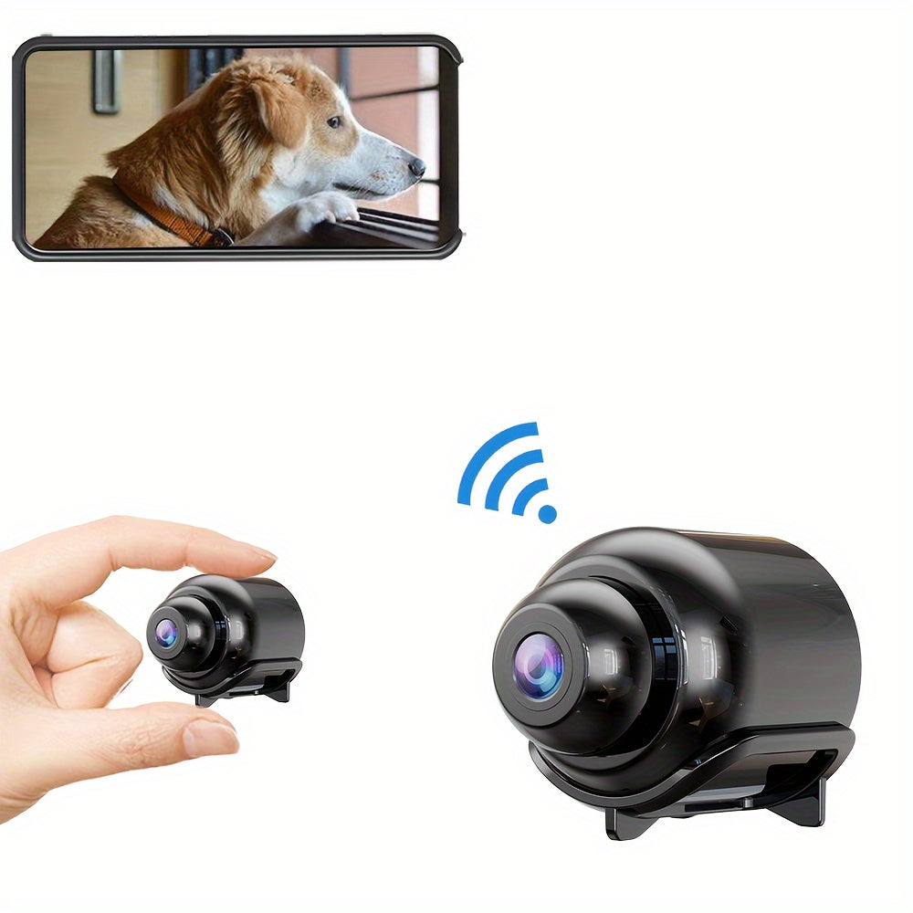 Compact USB-powered Mini Camera ≤36V with Real-Time Monitoring, Infrared Night Vision, Motion Detection for Smart Home Security indoors - ideal for Puppy Nanny Cam, Easy to Install.