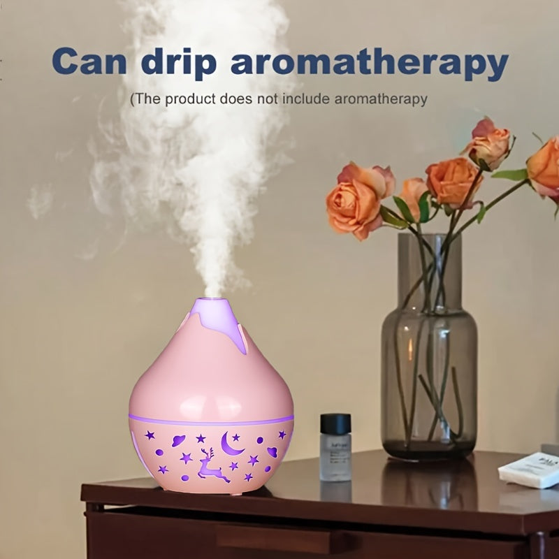 YAIAWISU USB-Powered Portable Humidifier & Aromatherapy Diffuser - Ideal for Bedrooms & Offices, Cool Mist, Stylish Plastic Design.