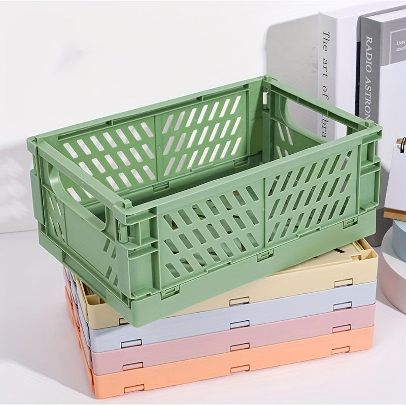 Mini Folding Plastic Storage Box for desktop or home office organization.